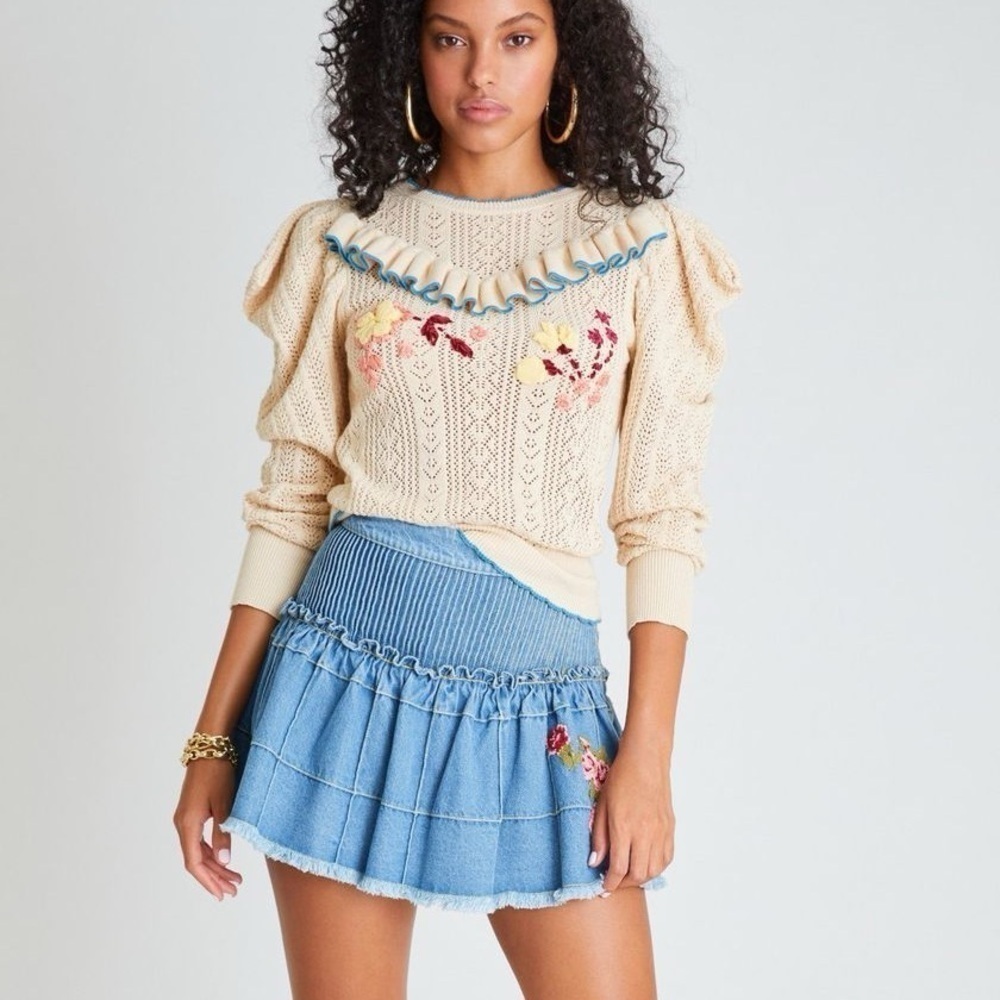 LoveshackFancy Rennley sweater NWT RARE - Picture 9 of 13